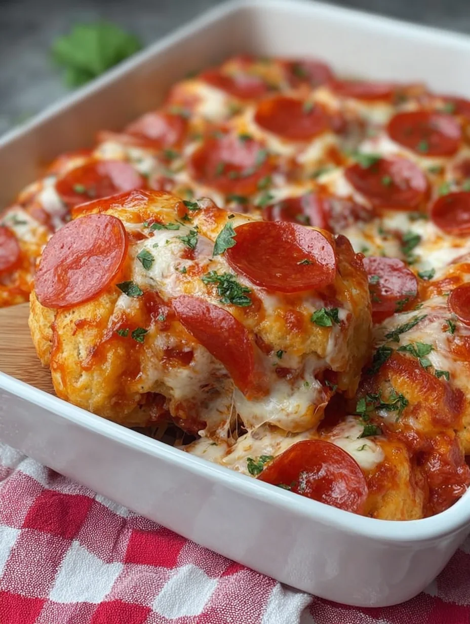 Bubble Up Biscuit Pizza Casserole