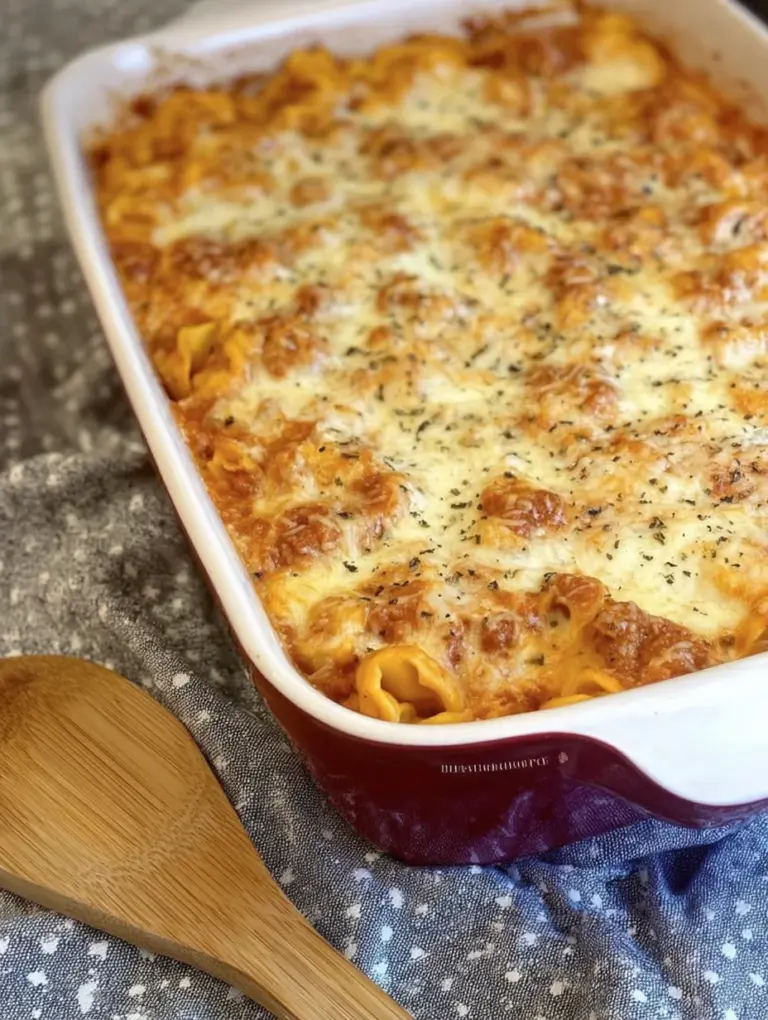 Cheesy Baked Tortellini Casserole