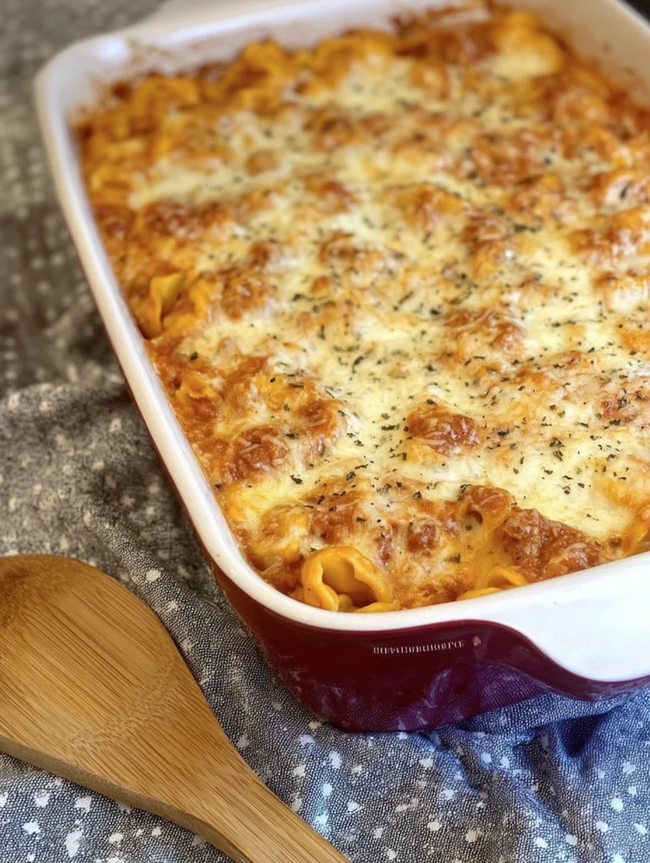 Cheesy Baked Tortellini Casserole