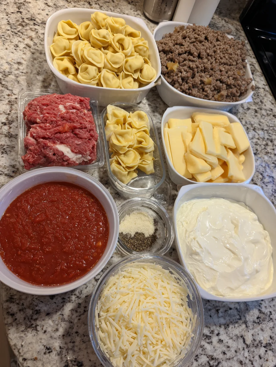 Cheesy Baked Tortellini Casserole