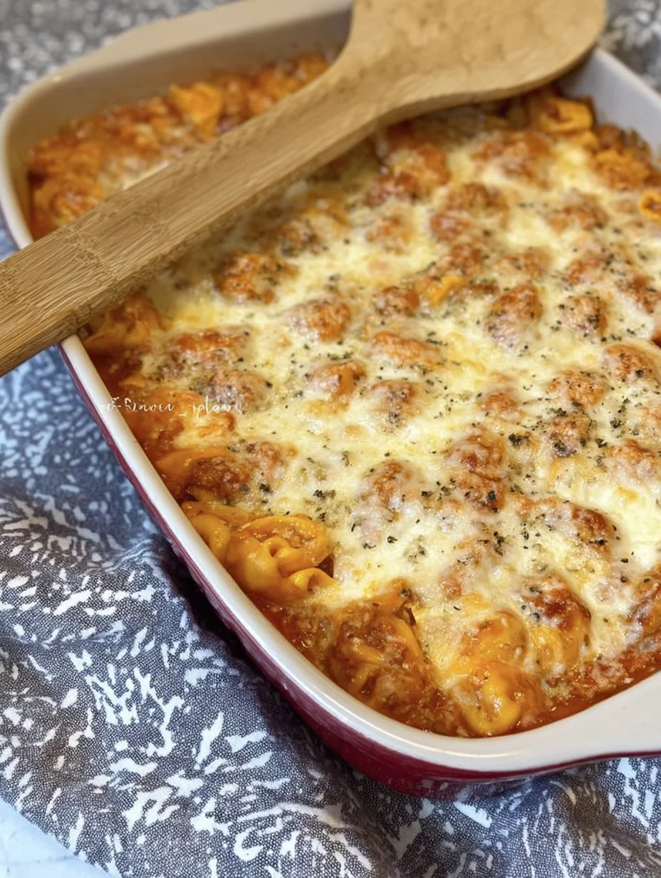 Cheesy Baked Tortellini Casserole