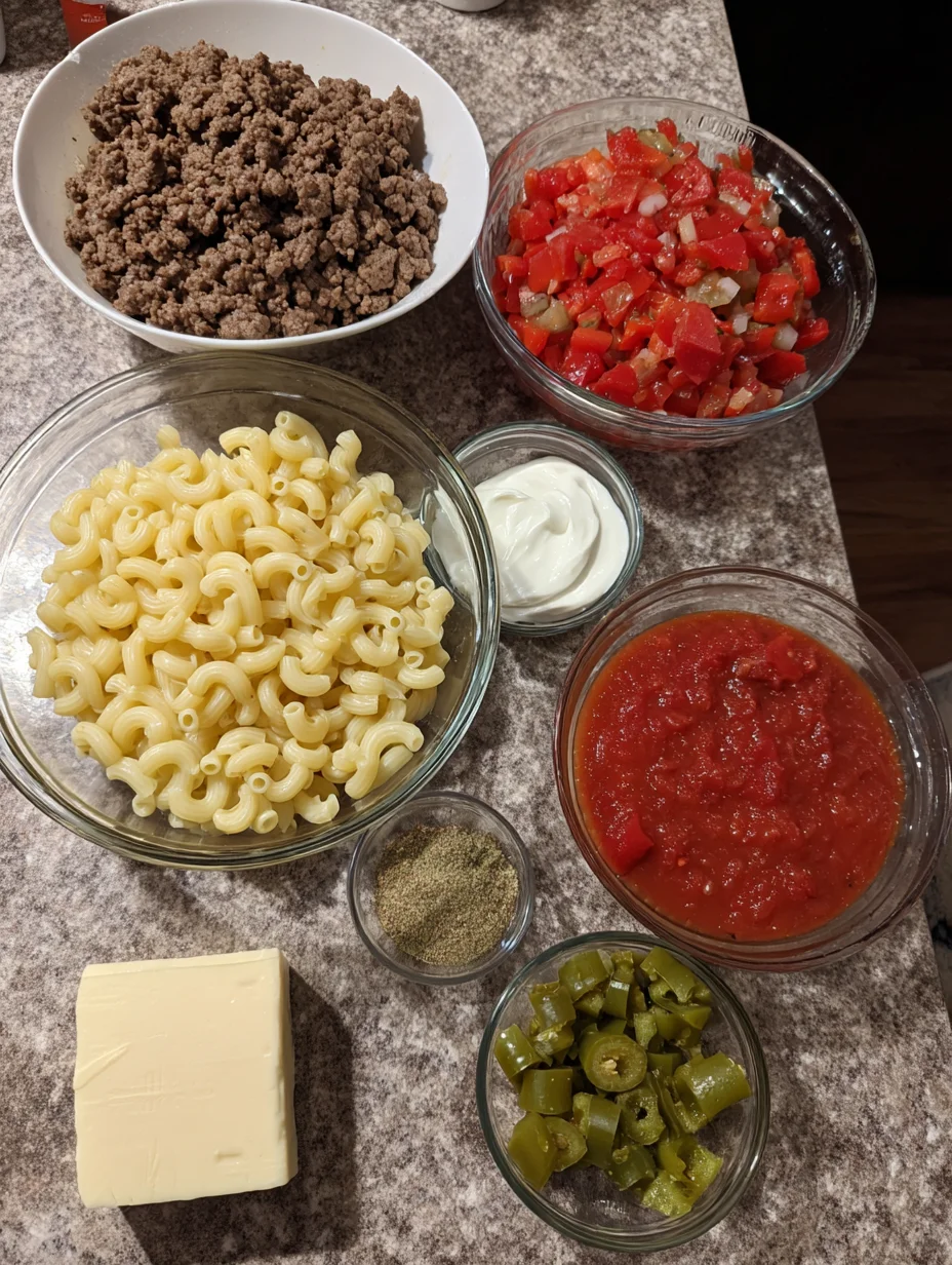Creamy Rotel Pasta with Ground Beef