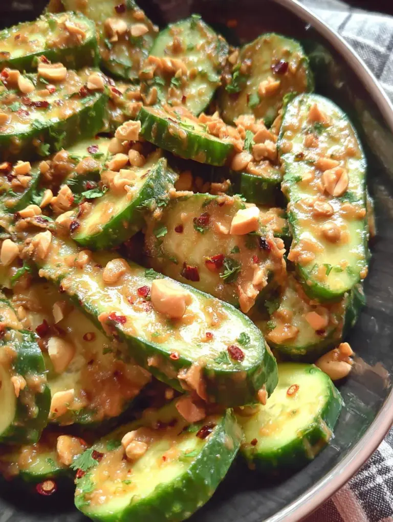 Cucumbers in Spicy Peanut Sauce