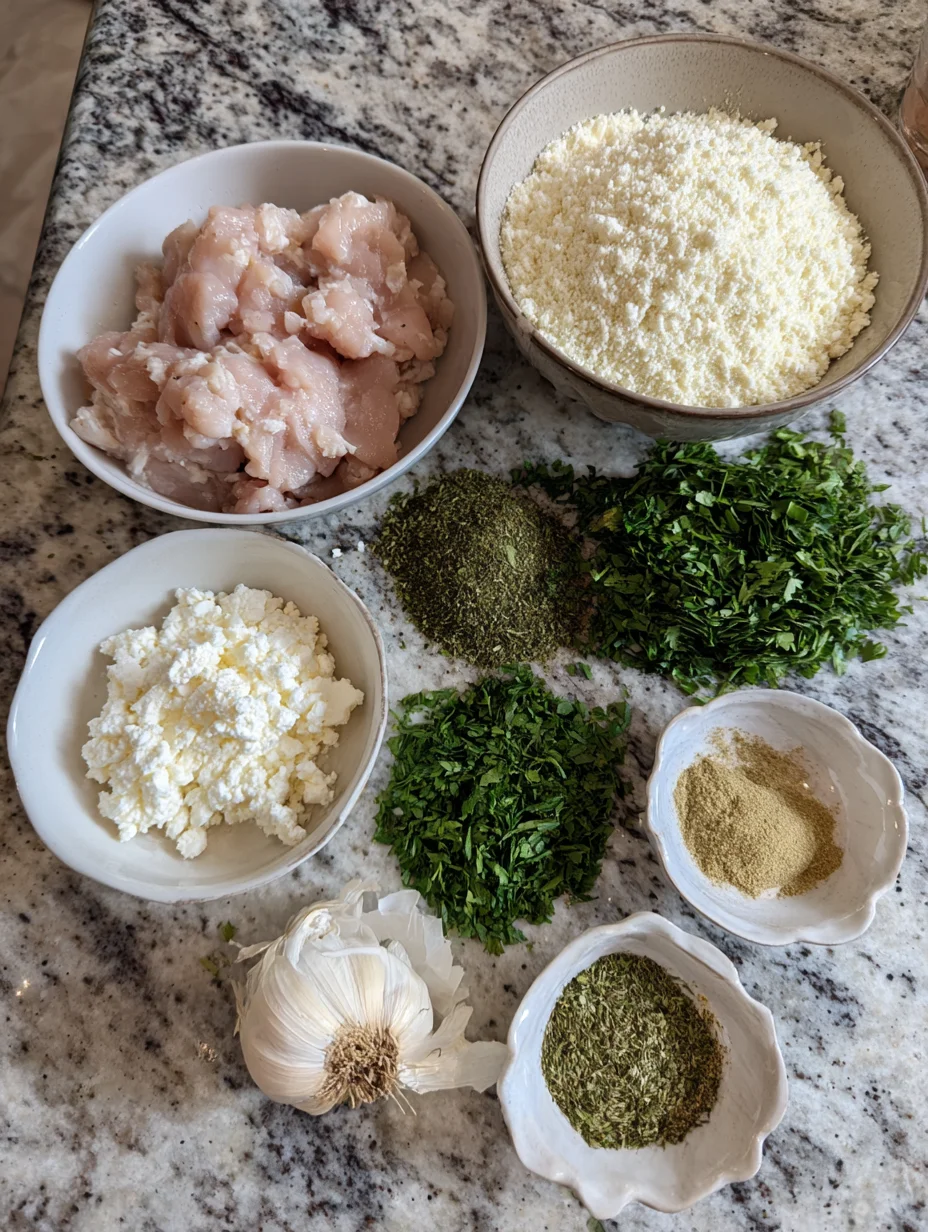 Greek Chicken Meatballs with Lemon Orzo