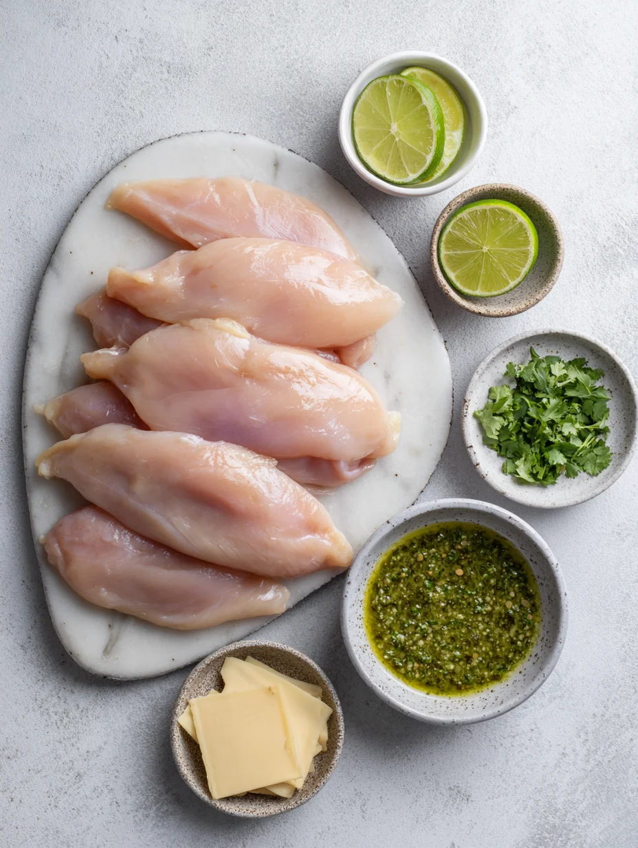 Grilled Salsa Verde Pepper Jack Chicken