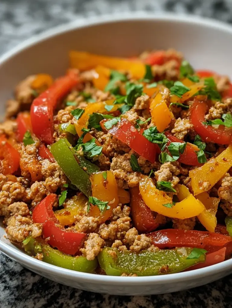 Ground Turkey and Peppers