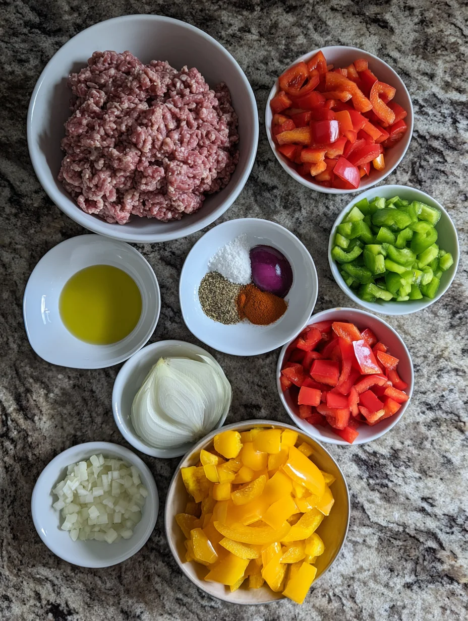 Ground Turkey and Peppers
