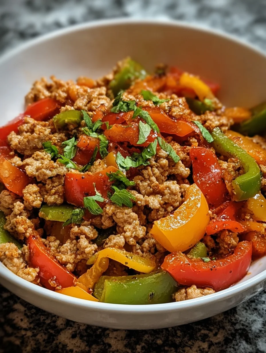 Ground Turkey and Peppers