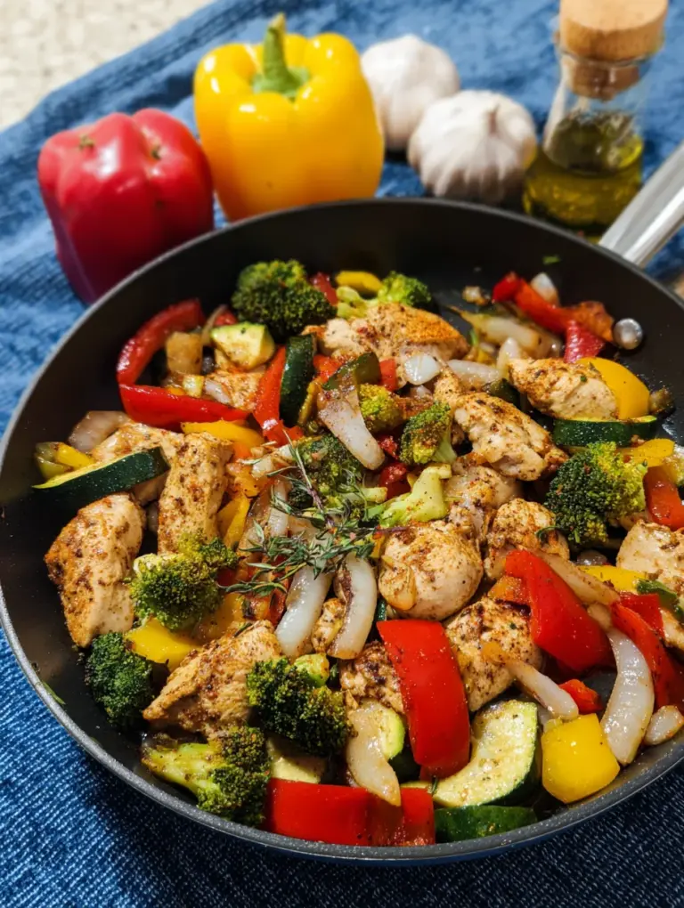Healthy Chicken and Vegetables Skillet