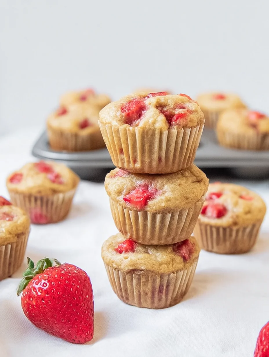 Healthy Strawberry Banana Yogurt Muffins