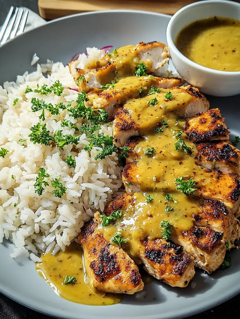 Honig Senf Hähnchen mit Reis