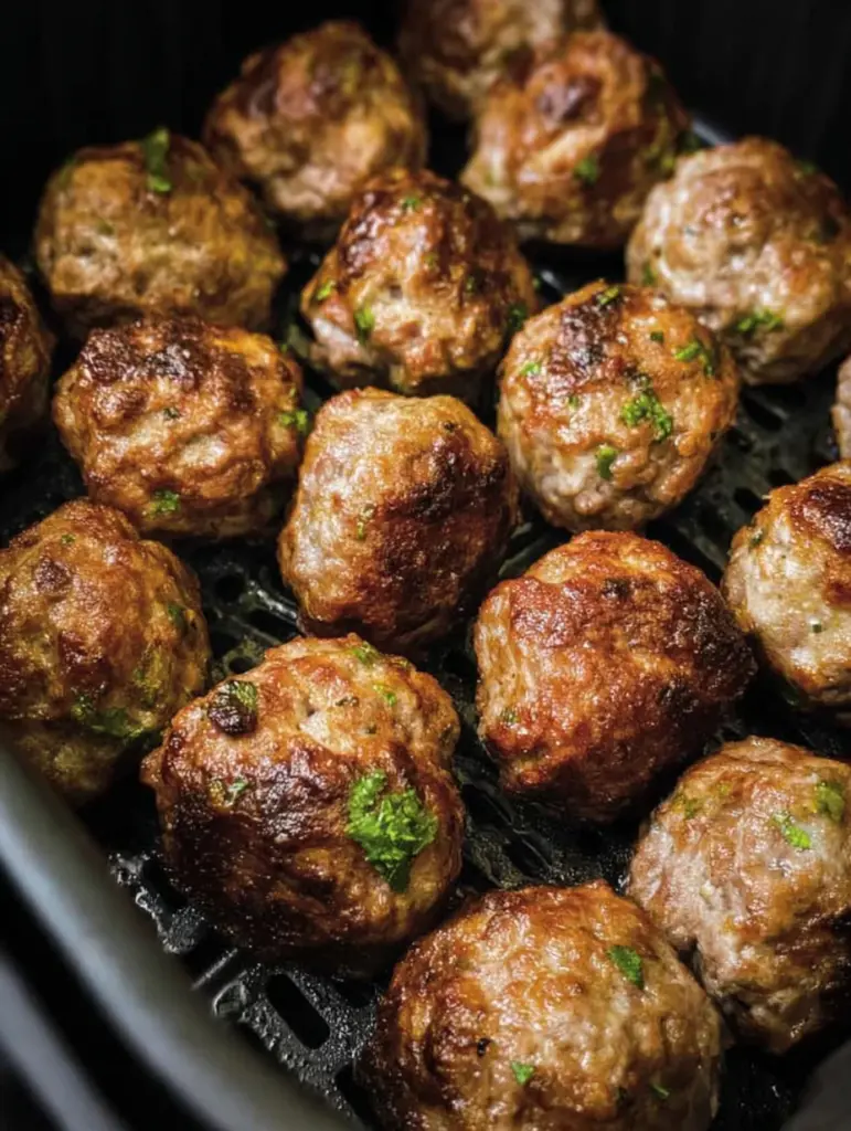 Juicy Air Fryer Meatballs
