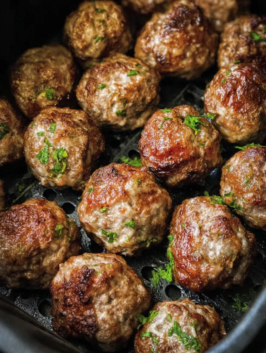 Juicy Air Fryer Meatballs