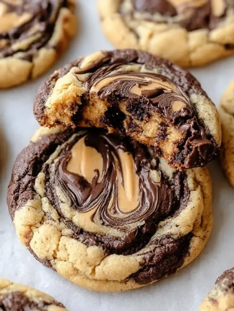 Peanut Butter Brownie Swirl Cookies