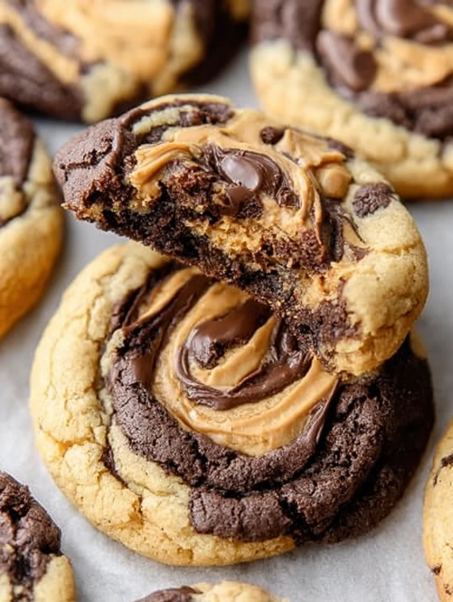 Peanut Butter Brownie Swirl Cookies