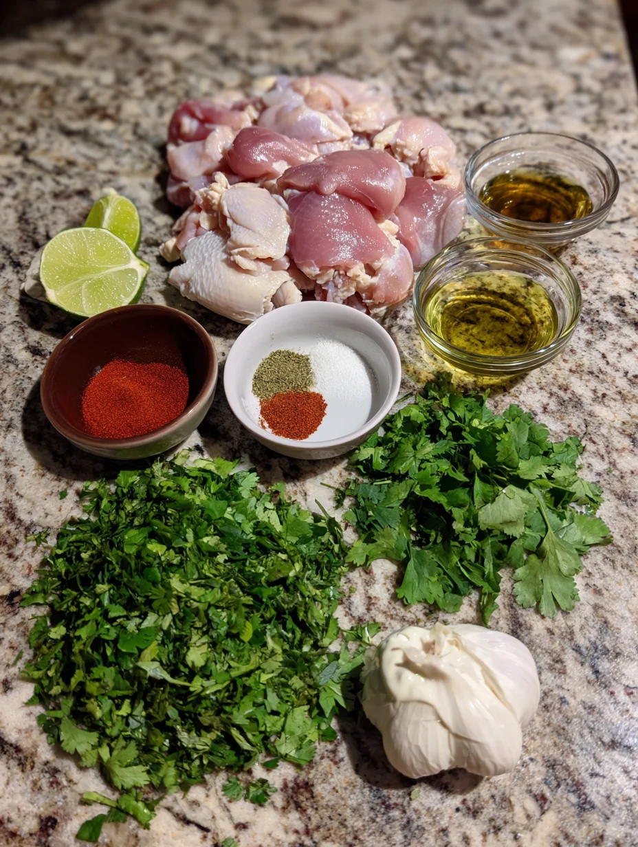 Peruvian Chicken and Rice with Green Sauce
