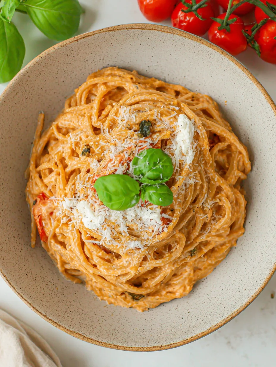 Roasted Tomato and Garlic Ricotta Pasta