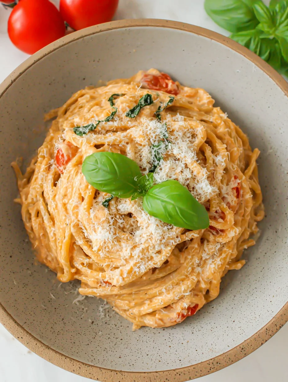 Roasted Tomato and Garlic Ricotta Pasta