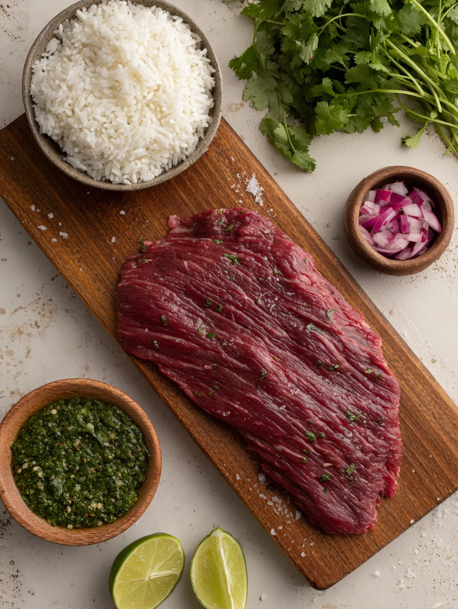 Skirt Steak Rice Bowls with Chimichurri Sauce