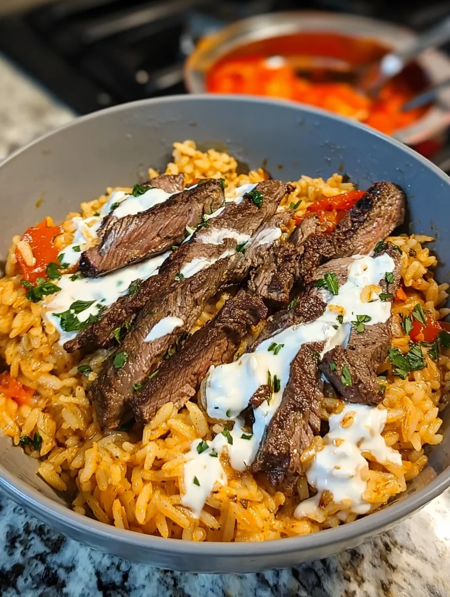 Steak Queso Rice
