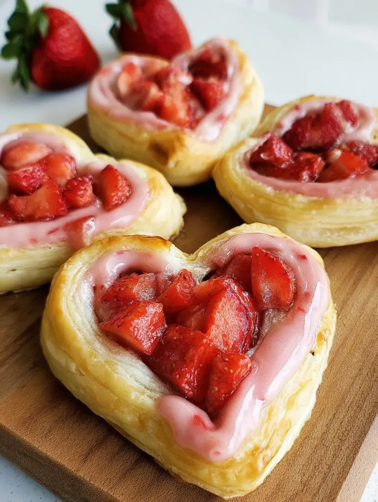 Strawberry Cream Cheese Heart Danishes