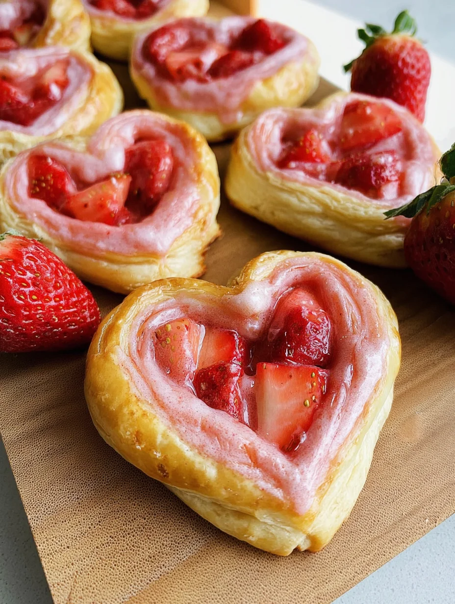 Strawberry Cream Cheese Heart Danishes