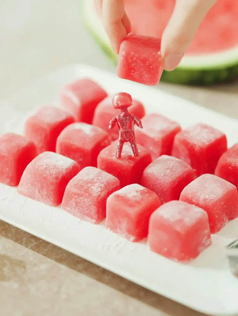 Watermelon Mochi