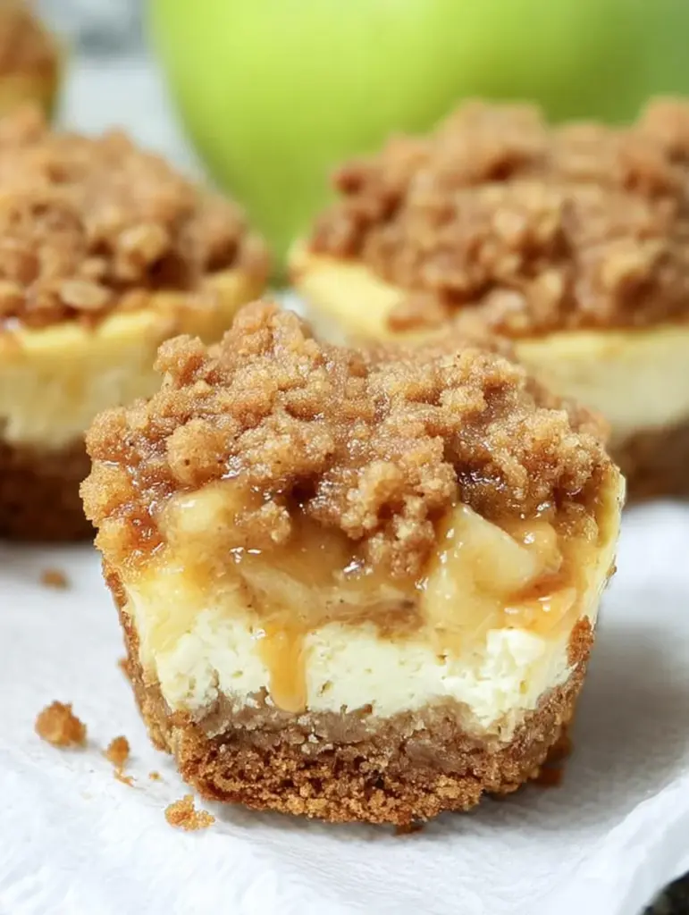 Apple Crisp Mini Cheesecakes