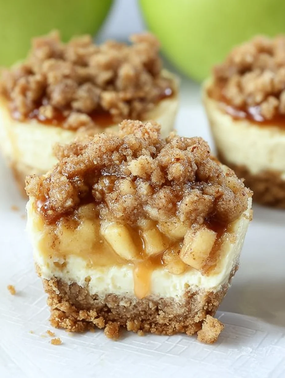 Apple Crisp Mini Cheesecakes