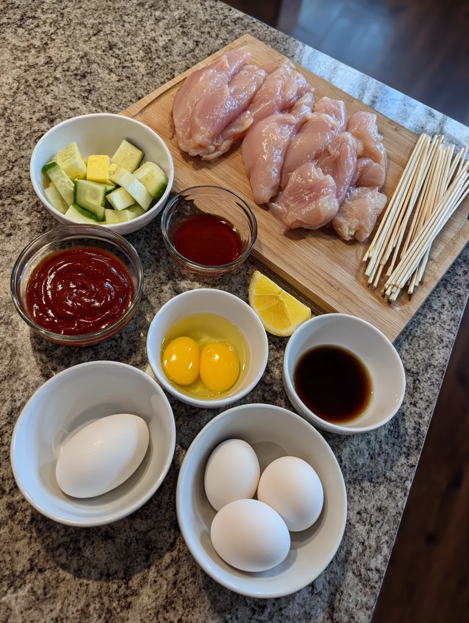 BBQ Chicken Skewer Salad