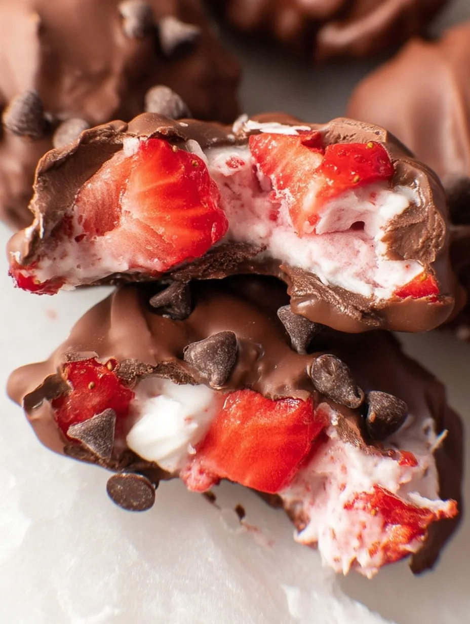 Chocolate Strawberry Yogurt Clusters