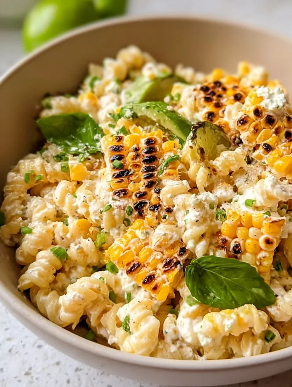 Creamy Street Corn Pasta Salad