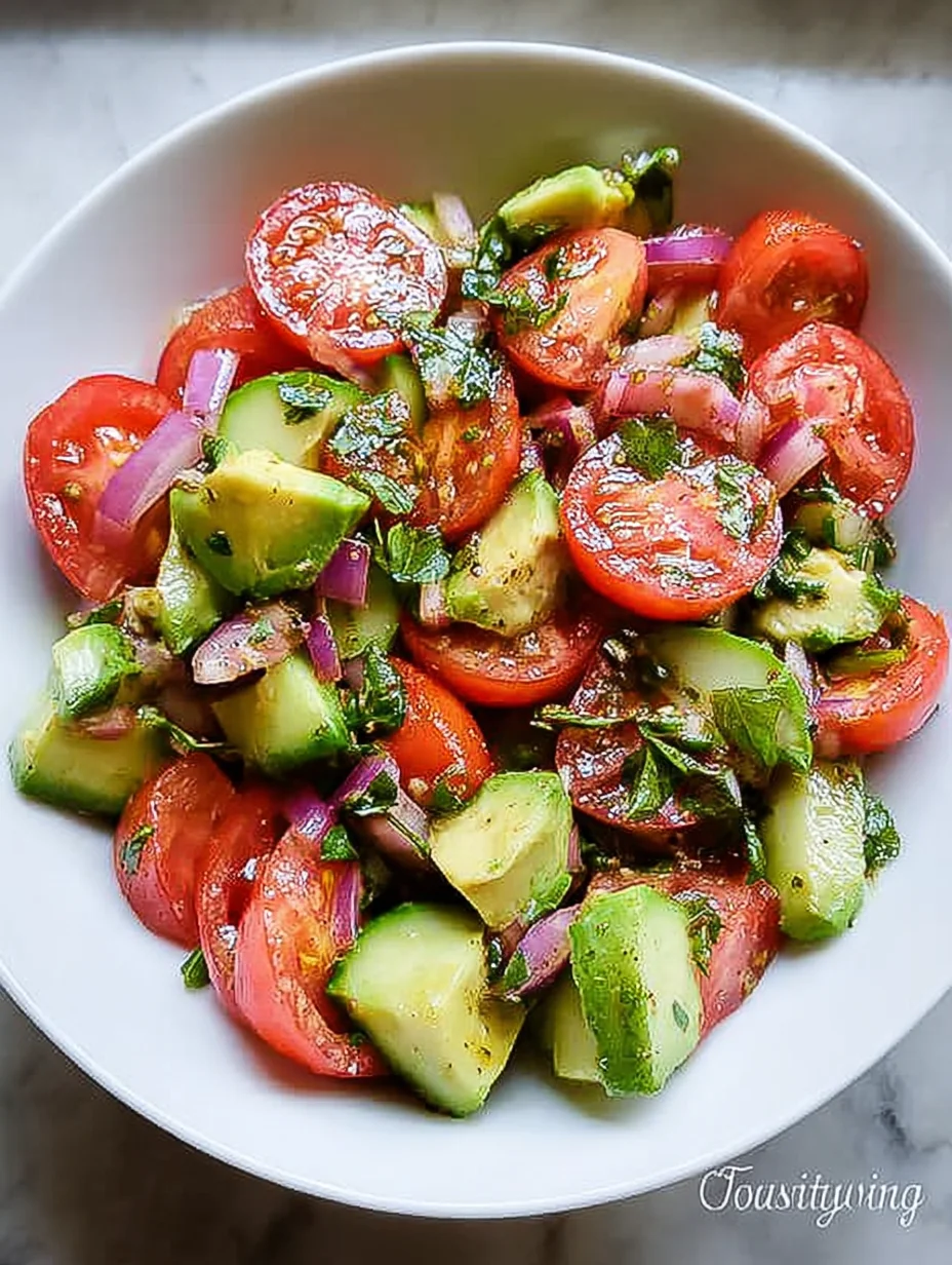 Cucumber Tomato Avocado Salad