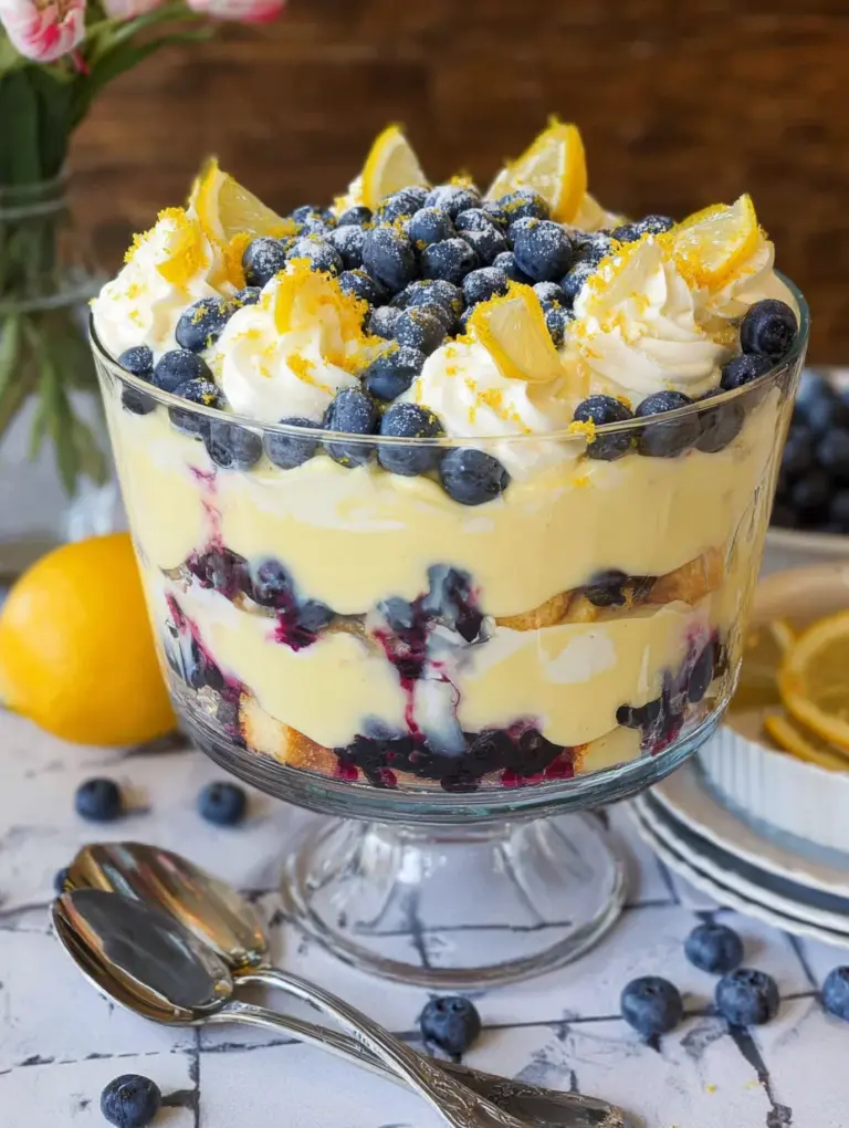 Easy Lemon Blueberry Trifle