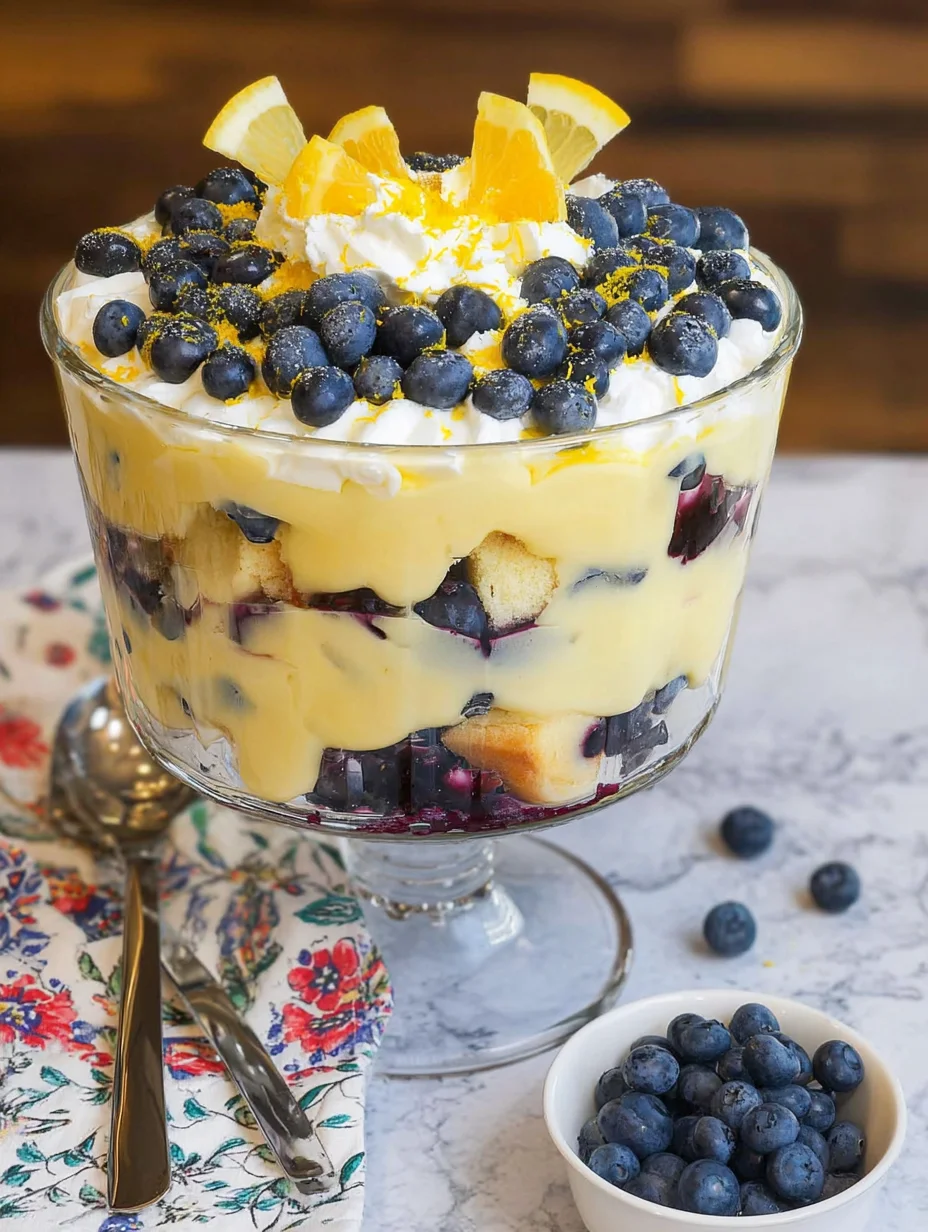 Easy Lemon Blueberry Trifle