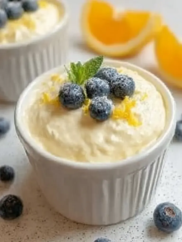High Protein Lemon Cottage Cheese Pudding