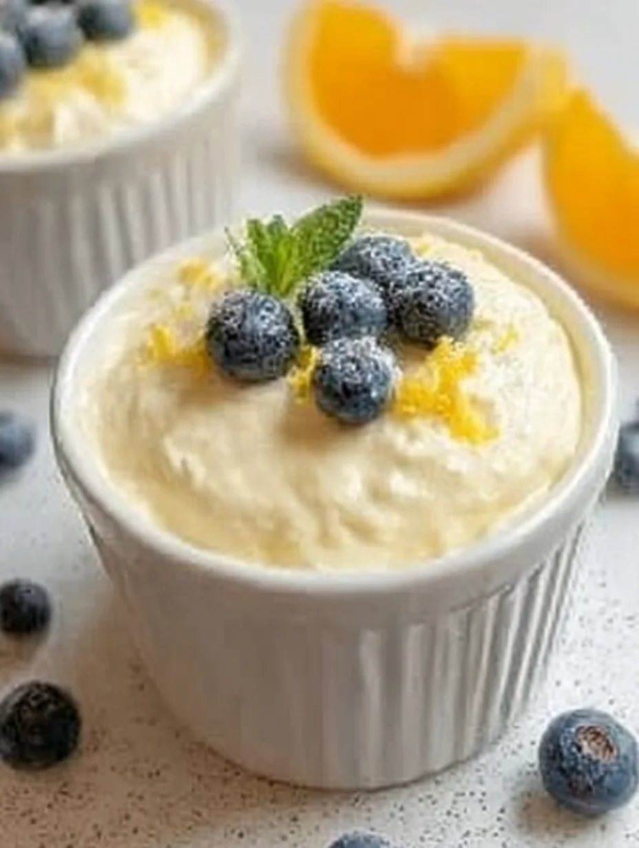 High Protein Lemon Cottage Cheese Pudding