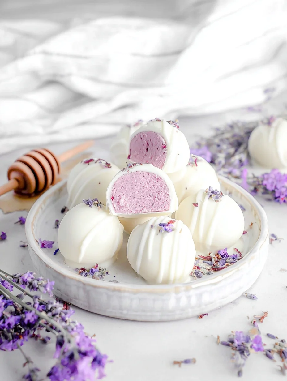 Honey Lavender White Chocolate Truffles