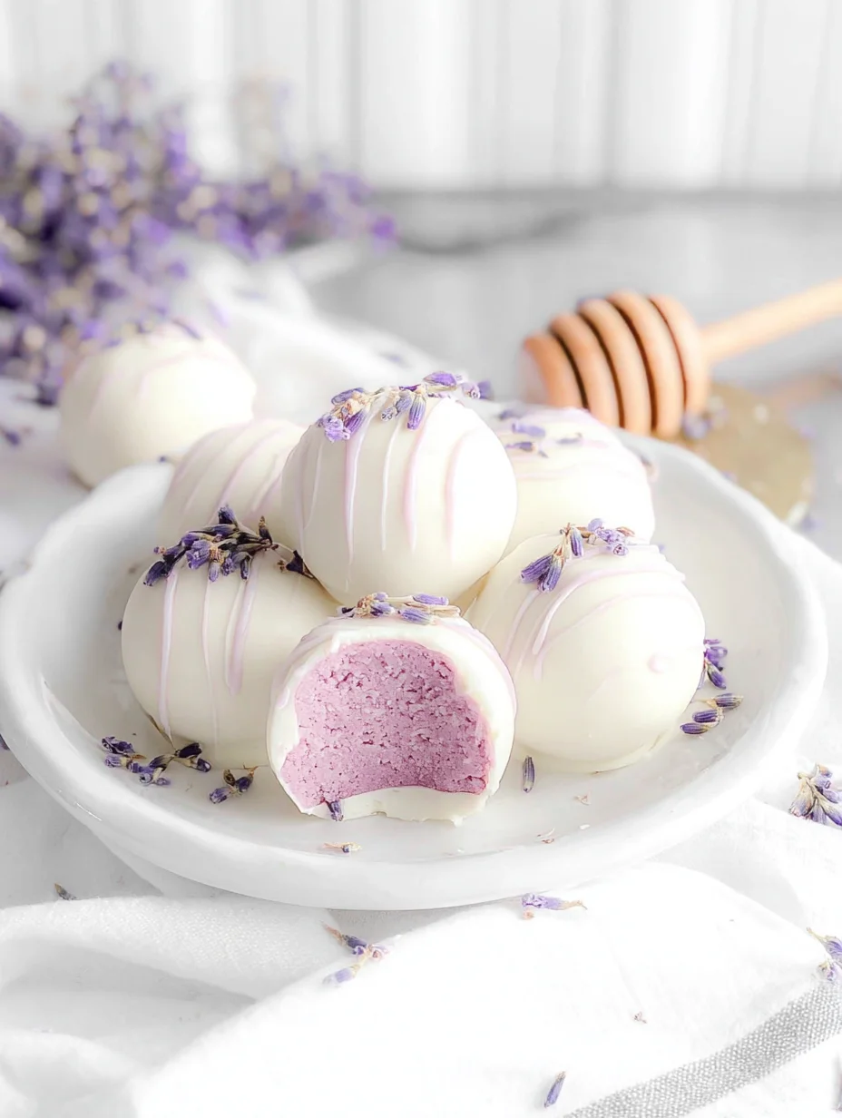 Honey Lavender White Chocolate Truffles
