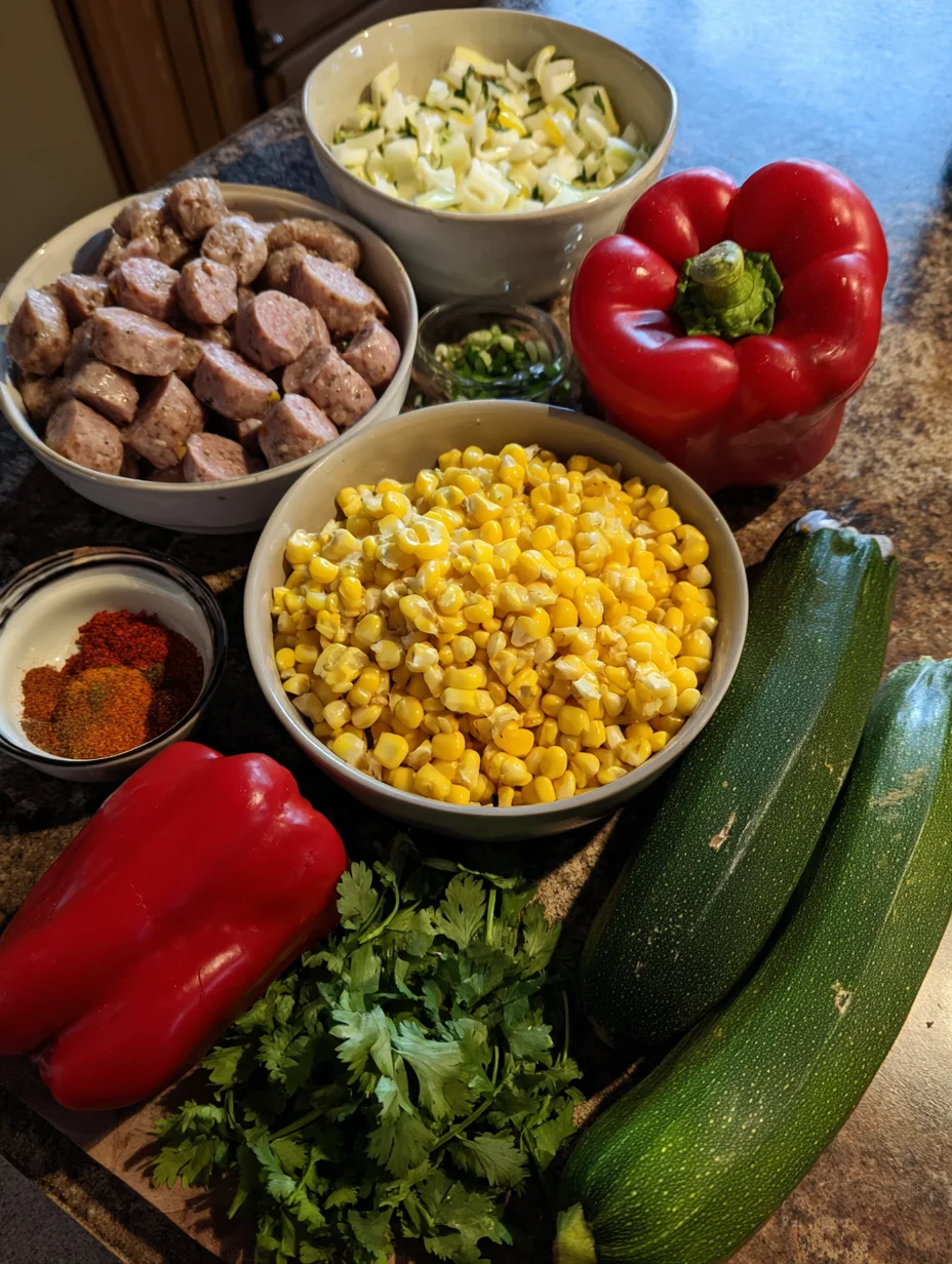 Sausage and Veggies Skillet
