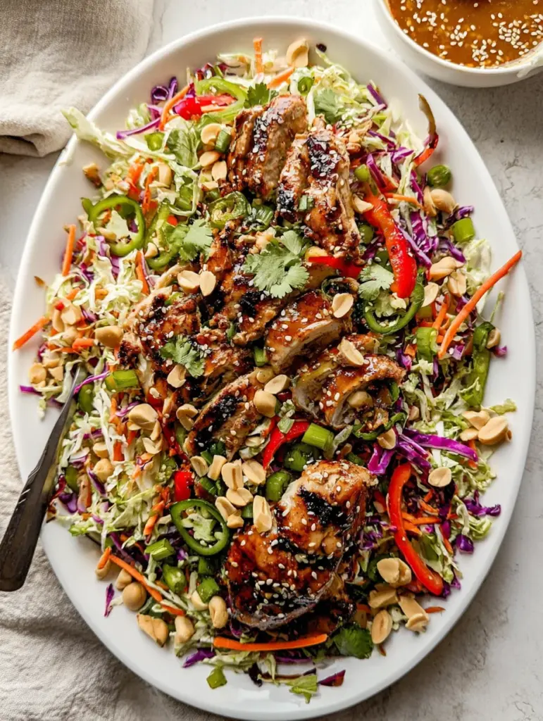 Sesame Chicken Cabbage Crunch Salad