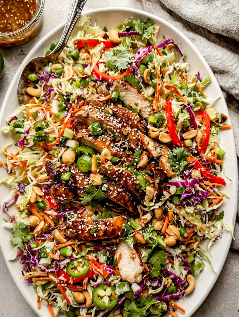 Sesame Chicken Cabbage Crunch Salad