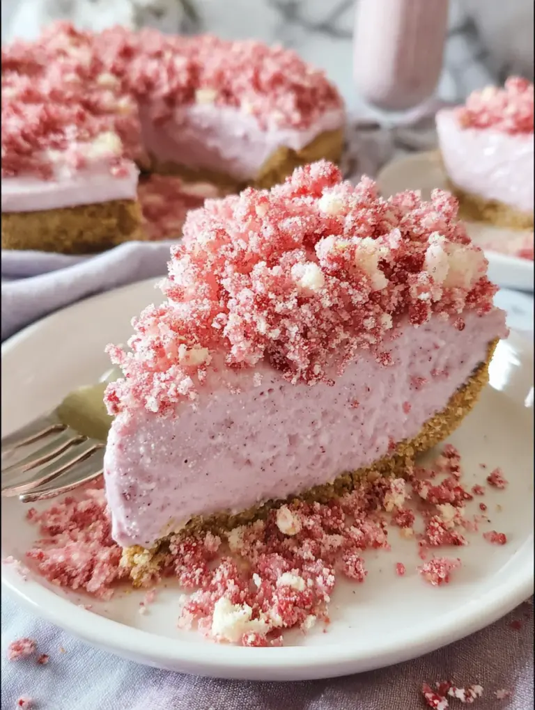 Strawberry Shortcake Freezer Pie