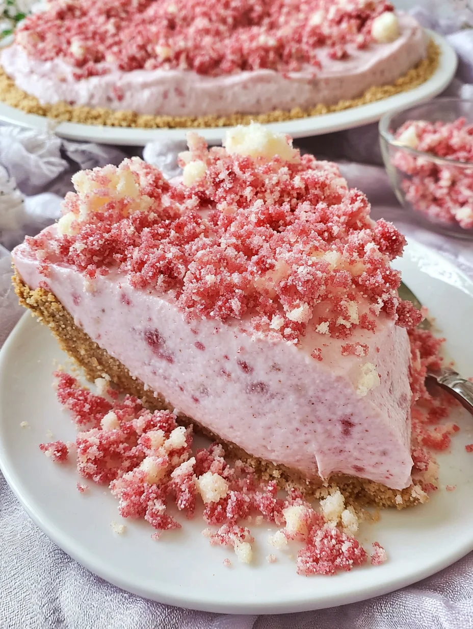 Strawberry Shortcake Freezer Pie